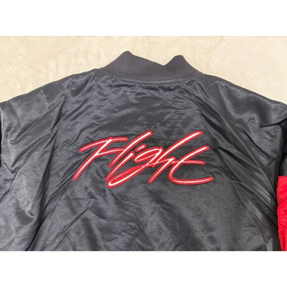 Nike Jordan Flight Renegade Flight Black Bomber Jacket Women's Size L Oversize - Picture 14 of 14